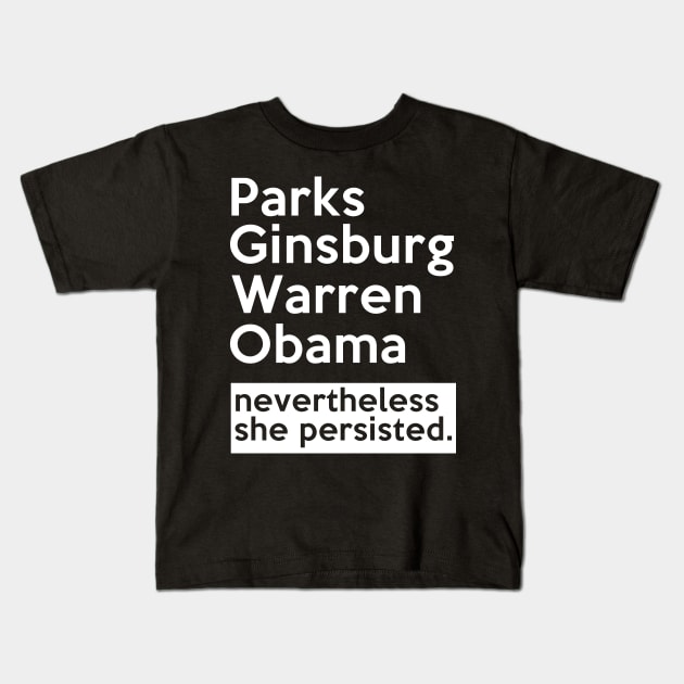 Parks Ginsborg Warren Obama Kids T-Shirt by oyshopping